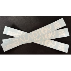 Pack of three (3) WHITE Baladtoy 215mm vinyl decals